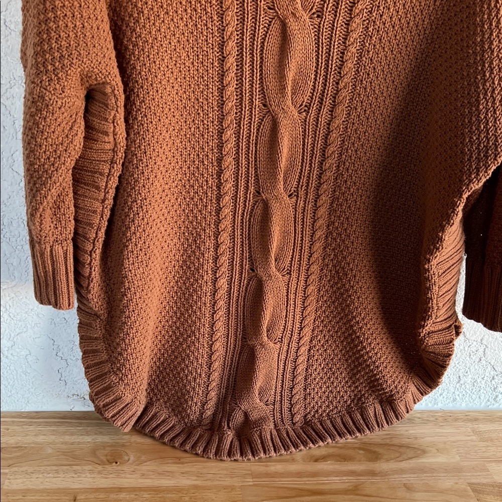 EXPRESS Cozy Brown Turtleneck Sweater - Picture 4 of 12